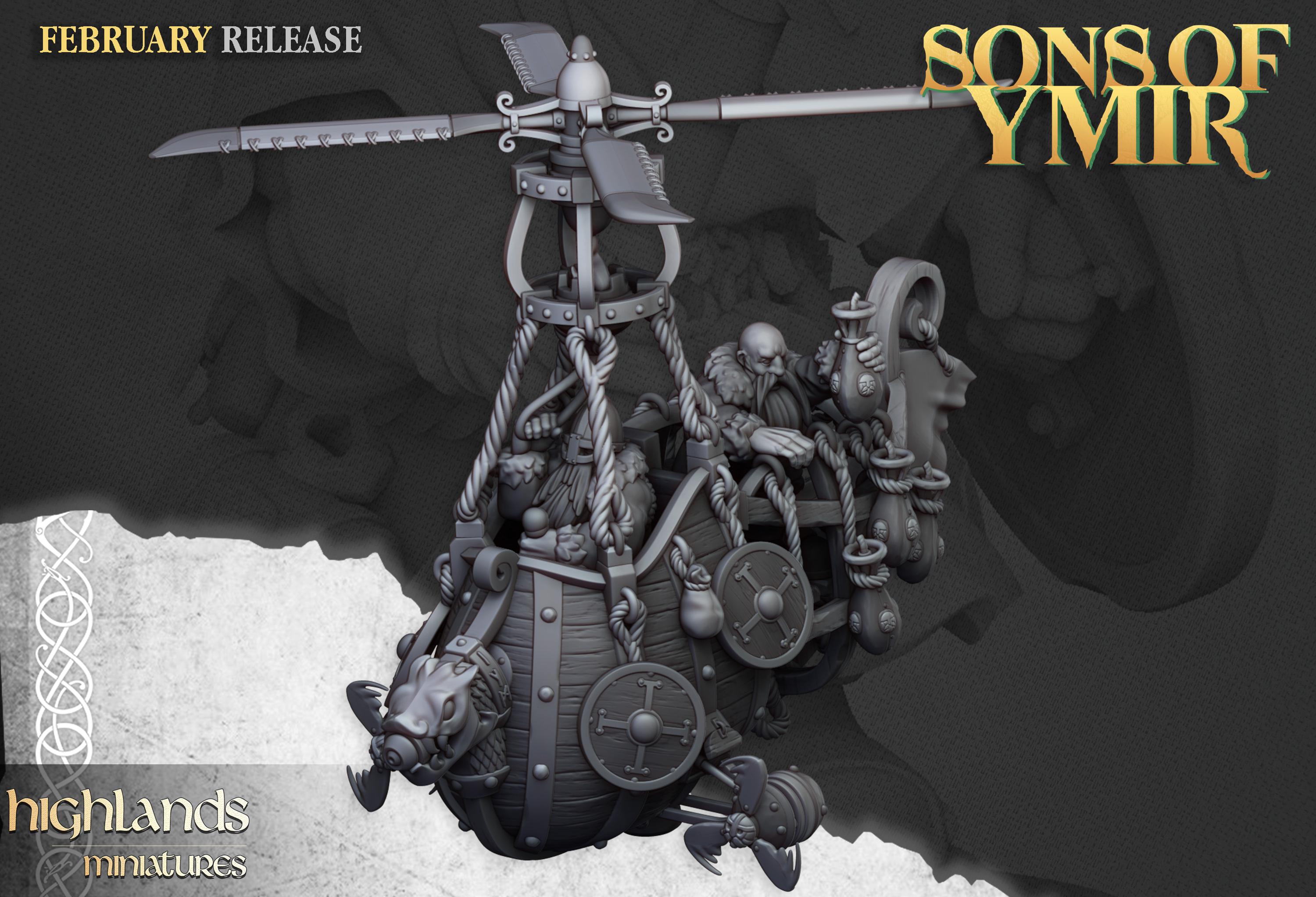 Dwarf Flying Machine - in 12k- by Highlands Miniatures