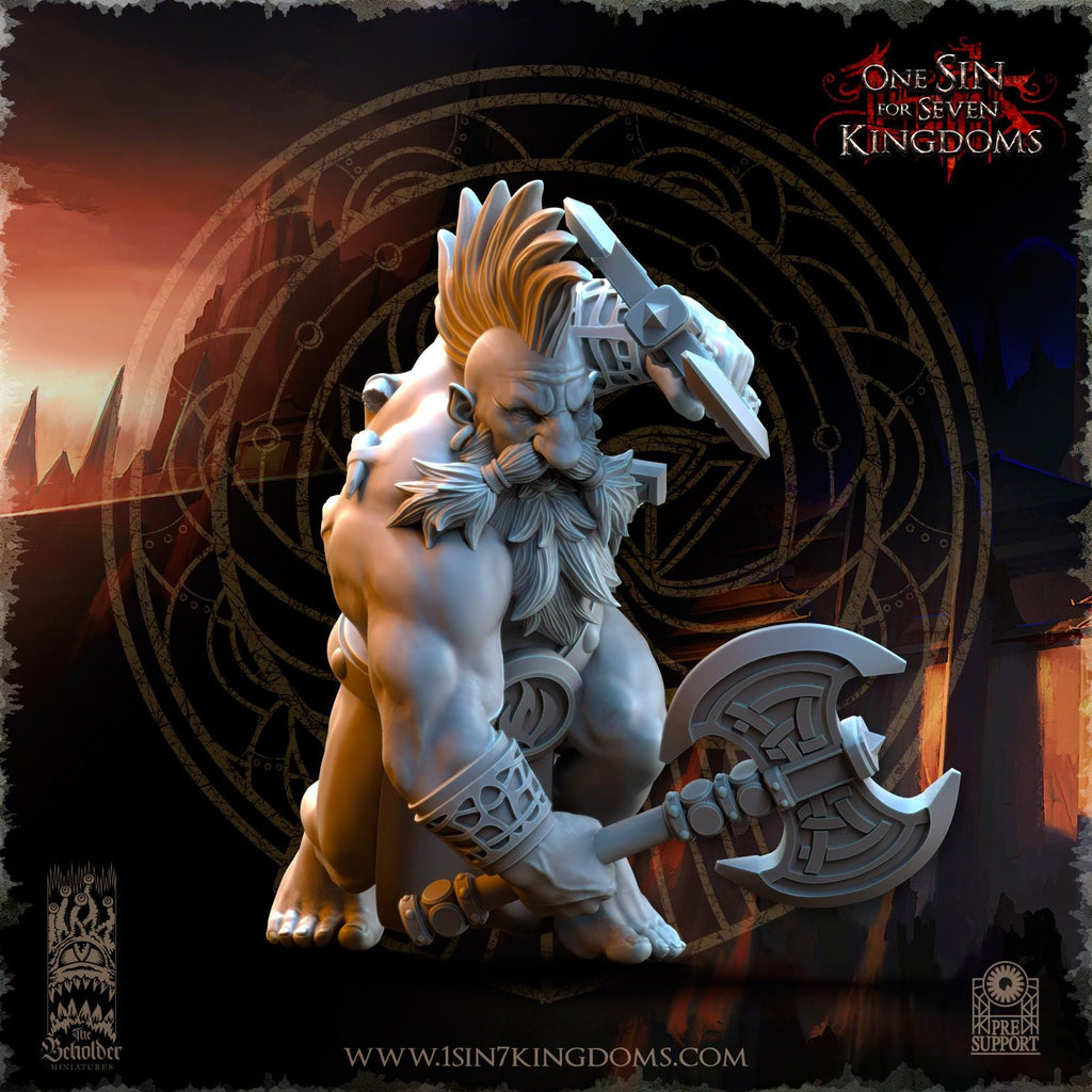 Dwarven Kingdoms Slayers of Molten Core duel axes - in 12k- TheBeholderMiniatures