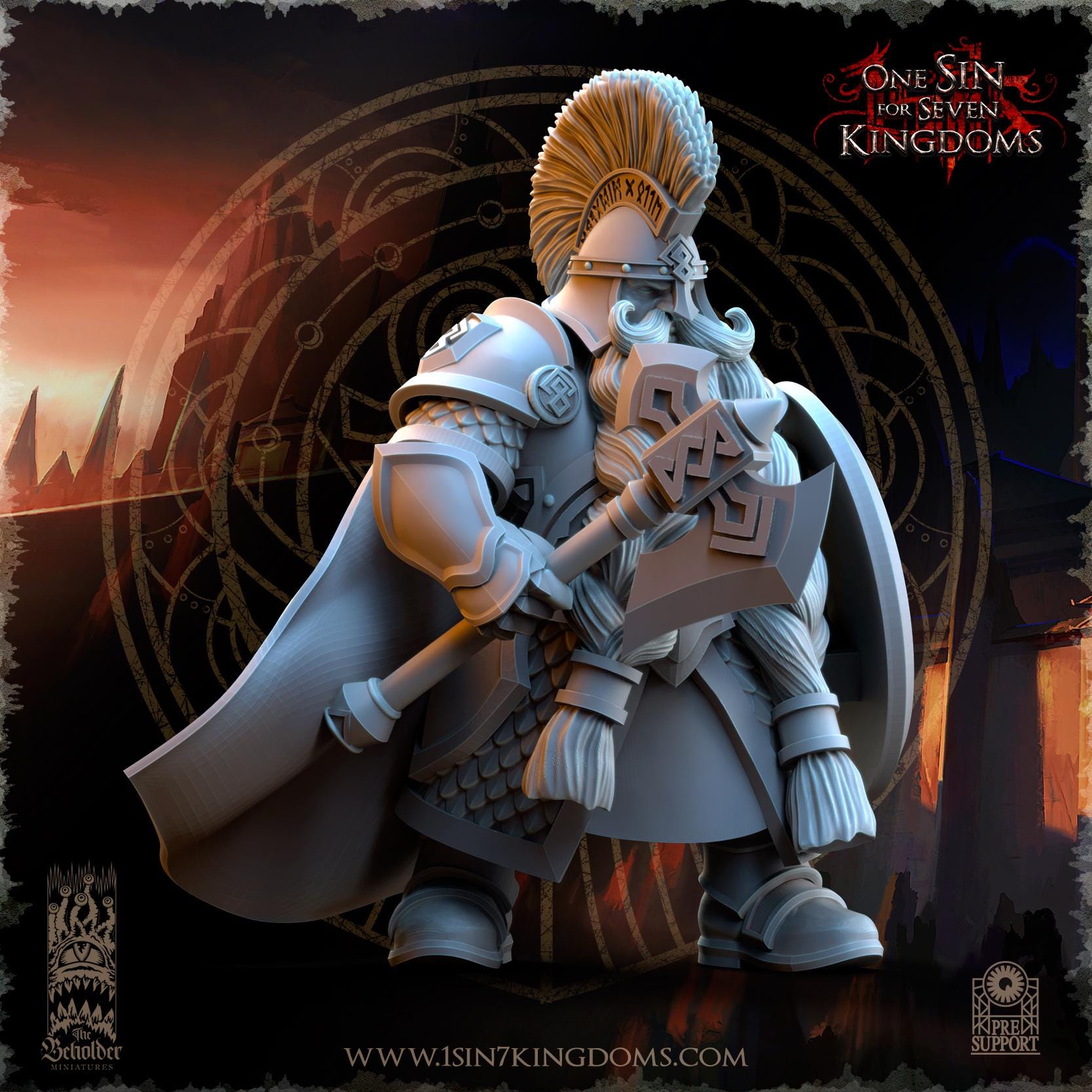 Dwarven Kingdoms Highborn Warriors - in 12k- by TheBeholderMiniatures