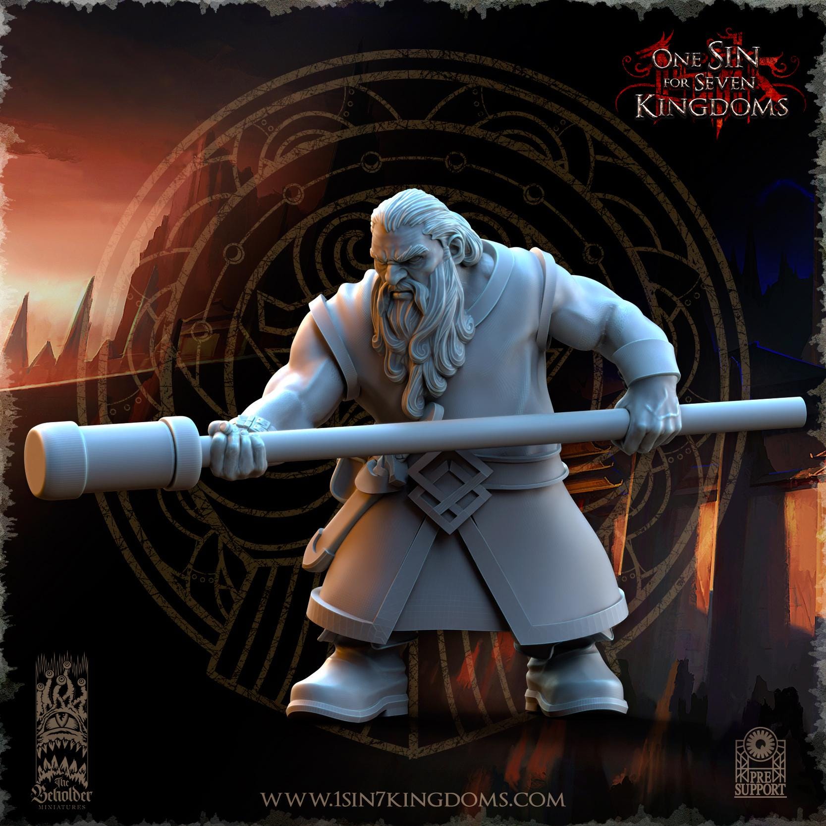 Dwarven Kingdoms Thunder Cannon - in 12k- by TheBeholderMiniatures