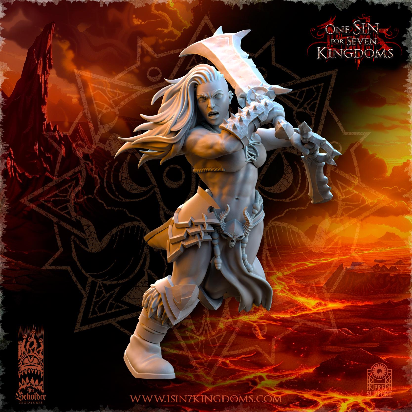 Realms of Mayhem Barbarian Razors - in 12k- by TheBeholderMiniatures