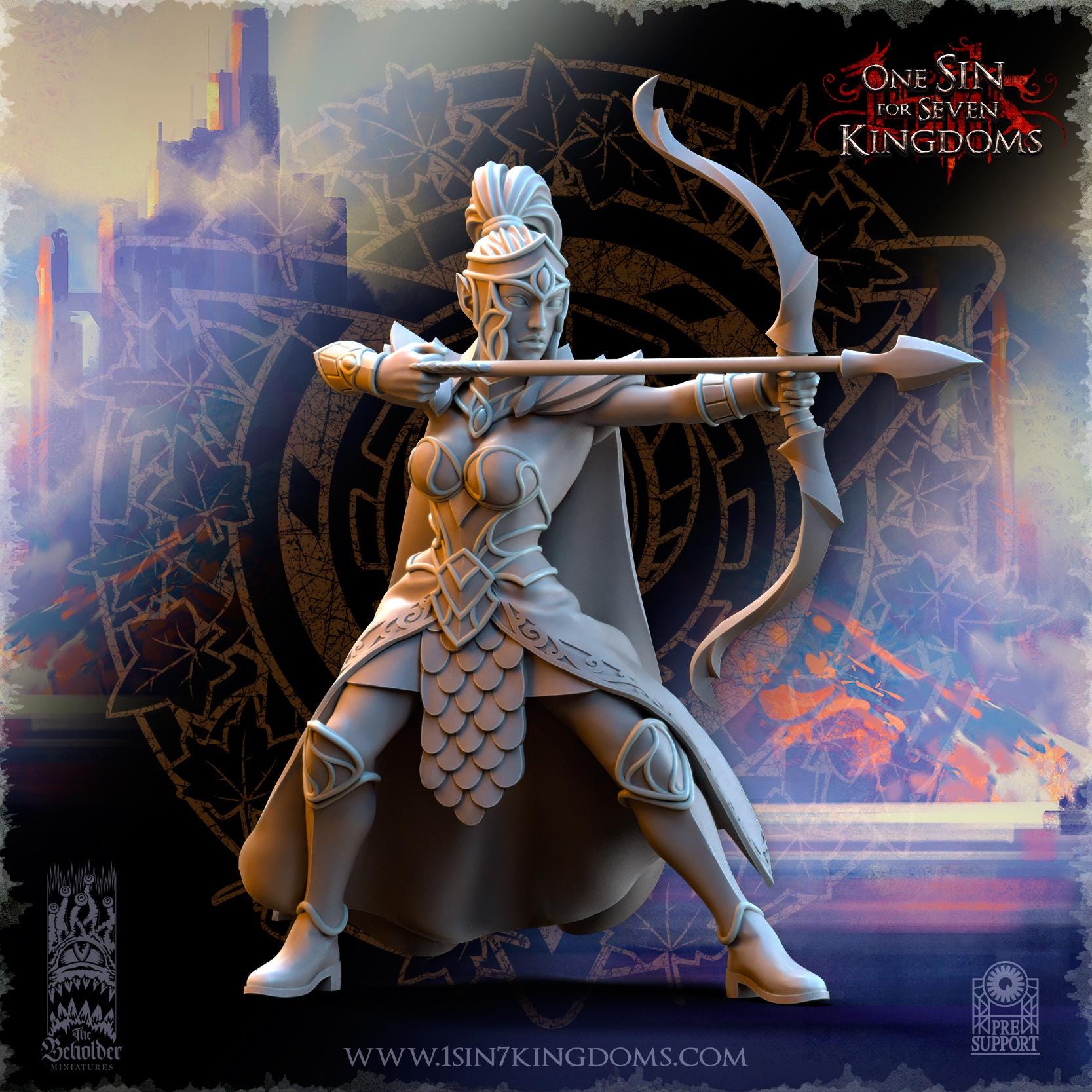 Silvermoor Elves Sisterhood Archers- in 12k- TheBeholderMiniatures