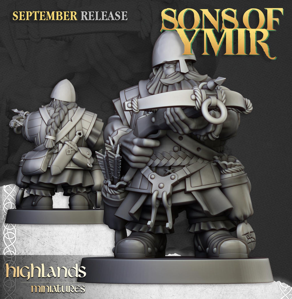 Dwarf Crossbowmen Unit - in 12k- by Highlands Miniatures
