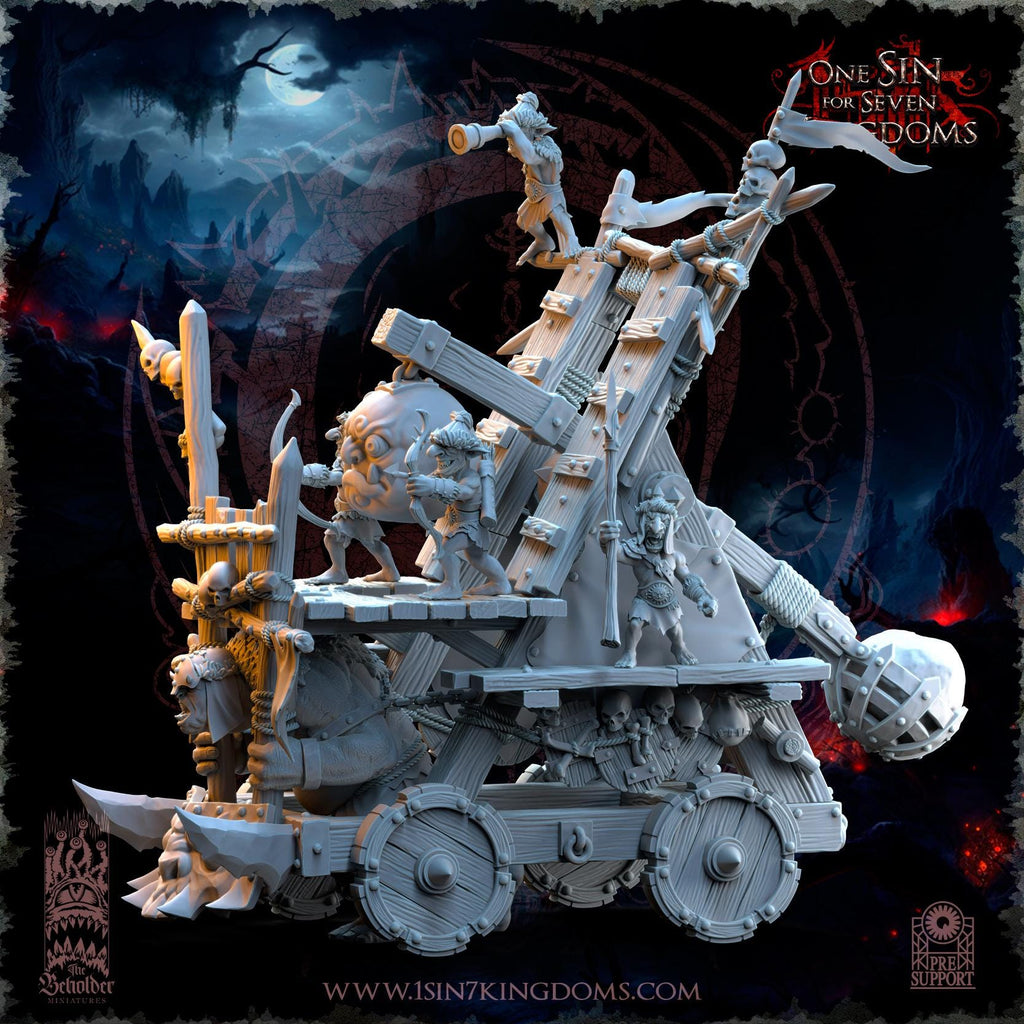 The Black Horde Goblins Catapult - in 12k by TheBeholderMiniatures