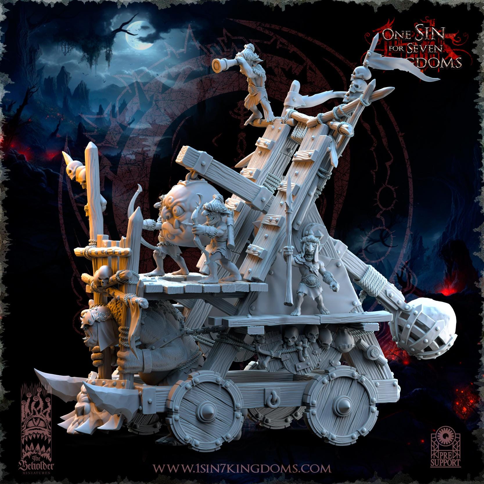 The Black Horde Goblins Catapult - in 12k by TheBeholderMiniatures