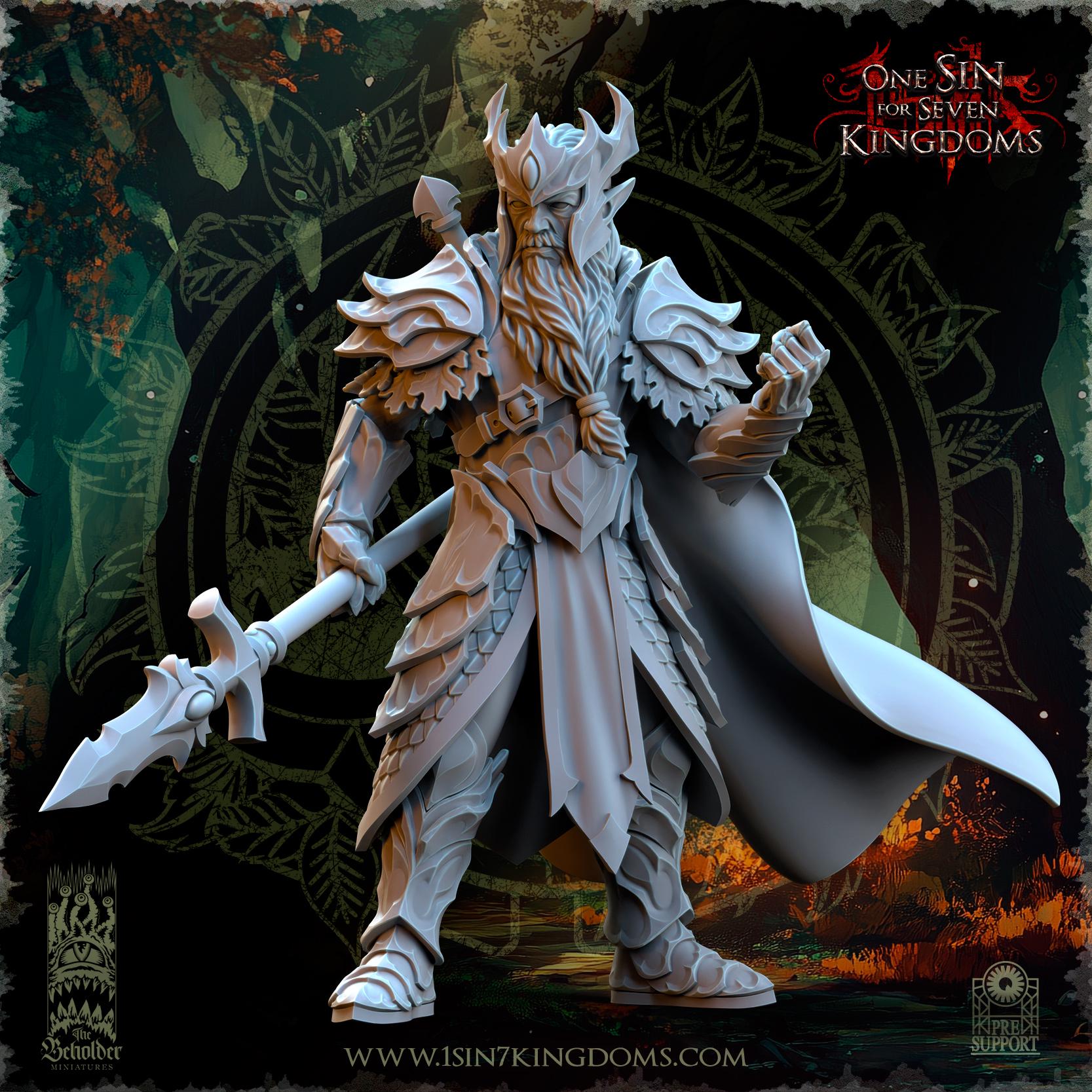 Thalenar, Evergreen King - in 12k by TheBeholderMiniatures