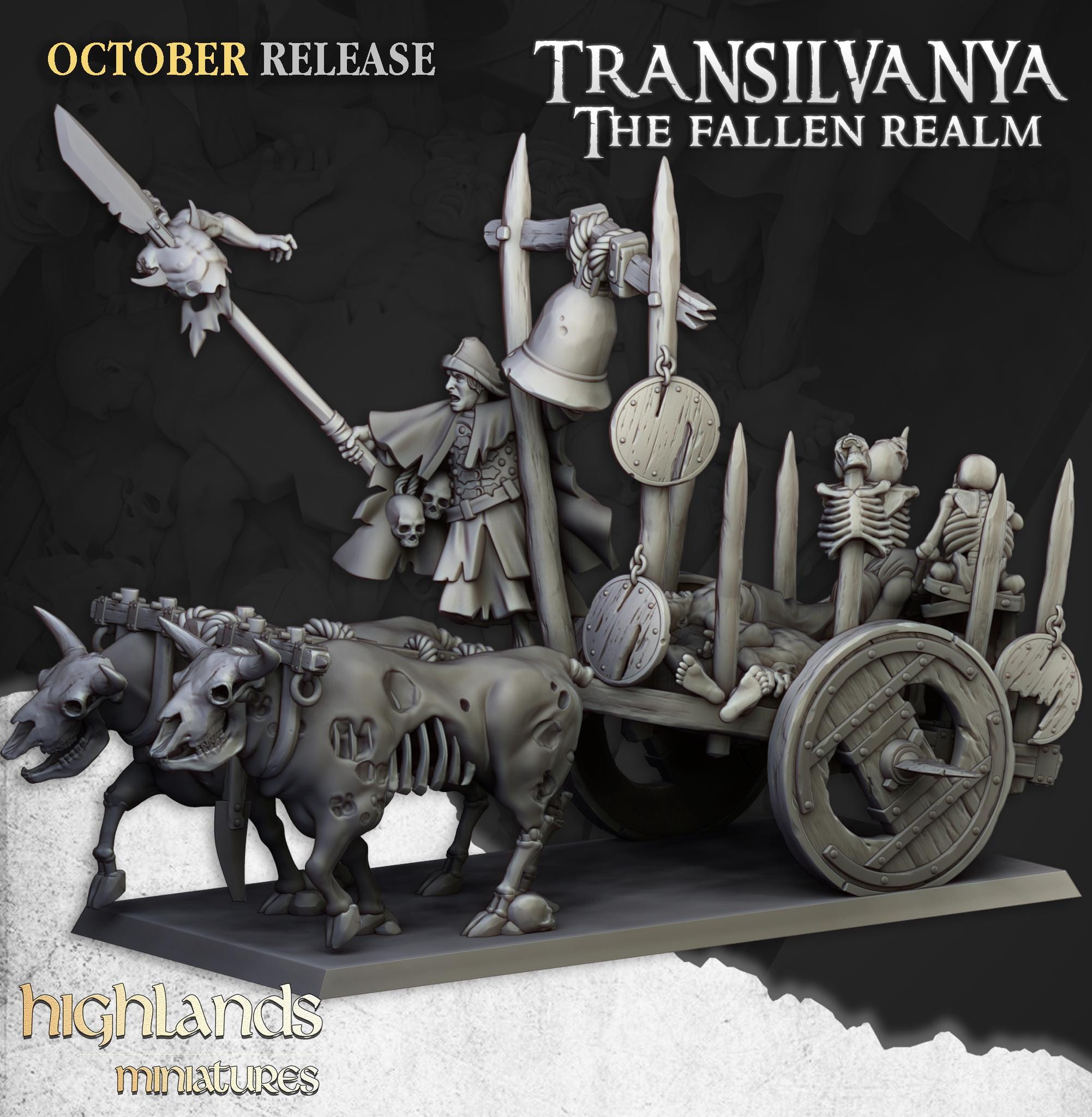 Corpse Cart  - in 12k- by Highlands Miniatures