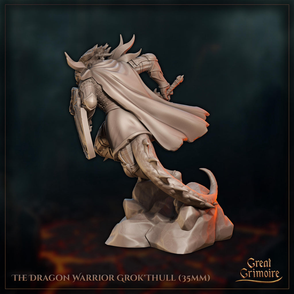 The Dragon Warrior Grok'Thull  - in 12k - by Great Grimoire