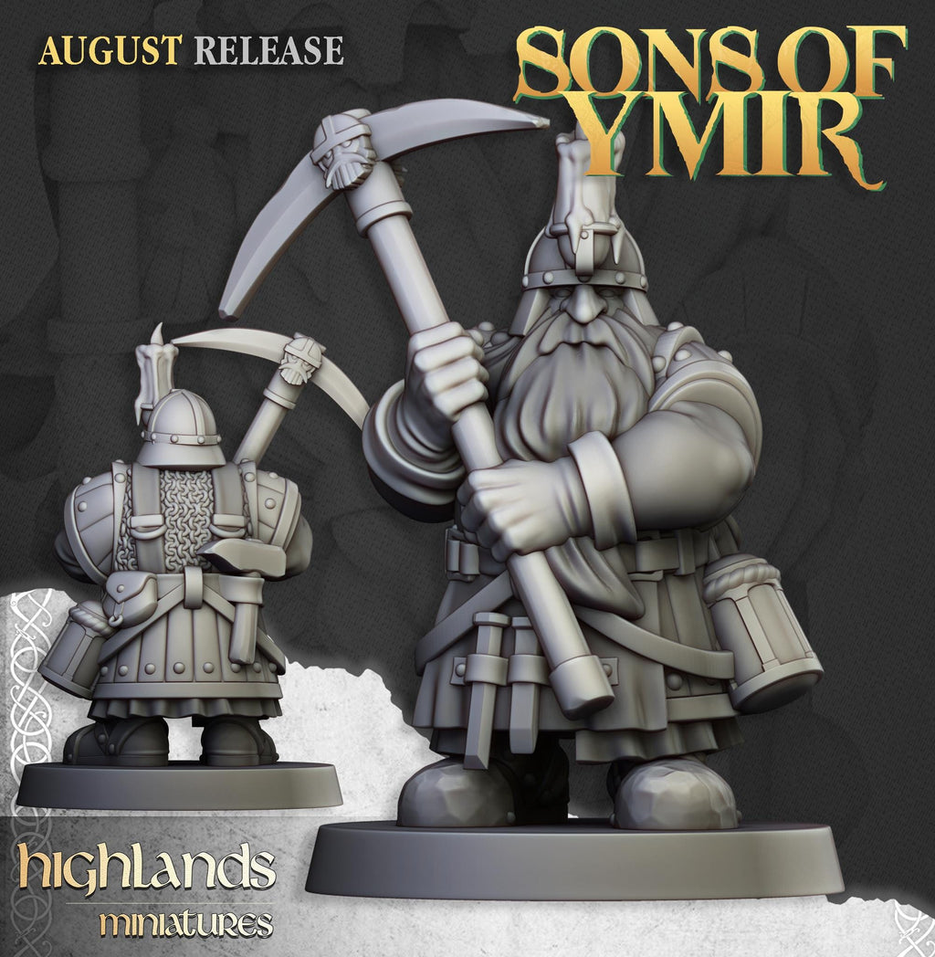 Dwarfs Miners Unit - in 12k- by Highlands Miniatures