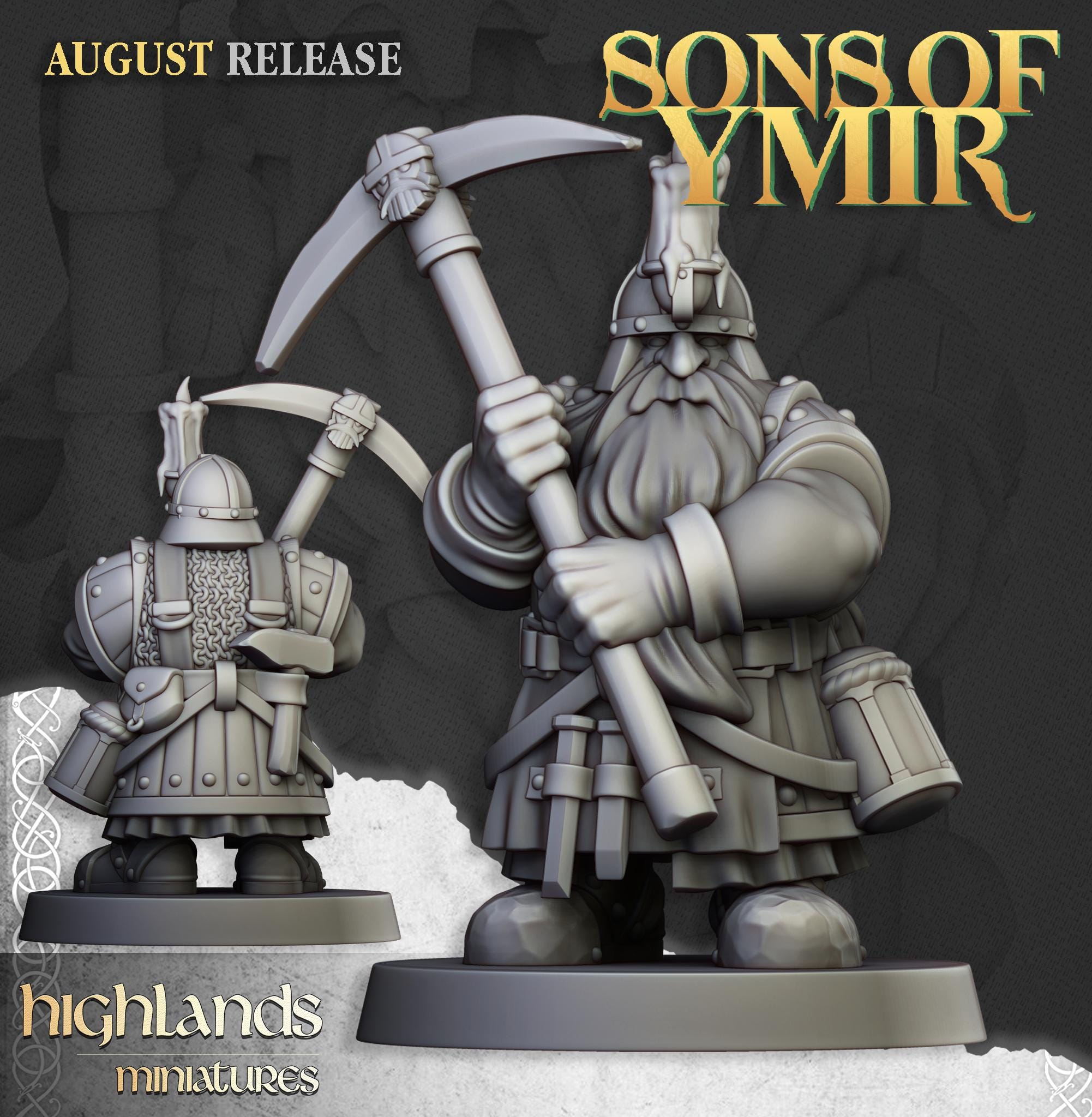Dwarfs Miners Unit - in 12k- by Highlands Miniatures