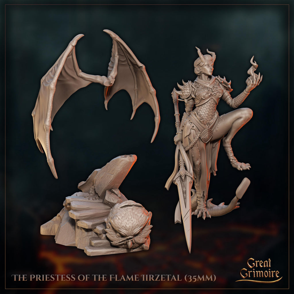 The Priestess of the Flame Iirzetal - in 12k - by Great Grimoire