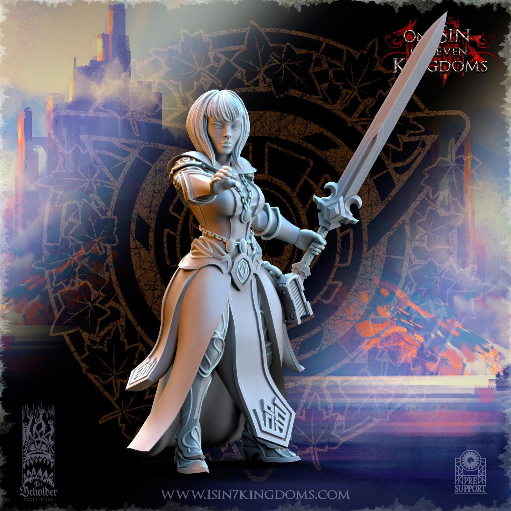 Silvermoor Elves Sorceresses of the Inner Circle - in 12k- by TheBeholderMiniatures