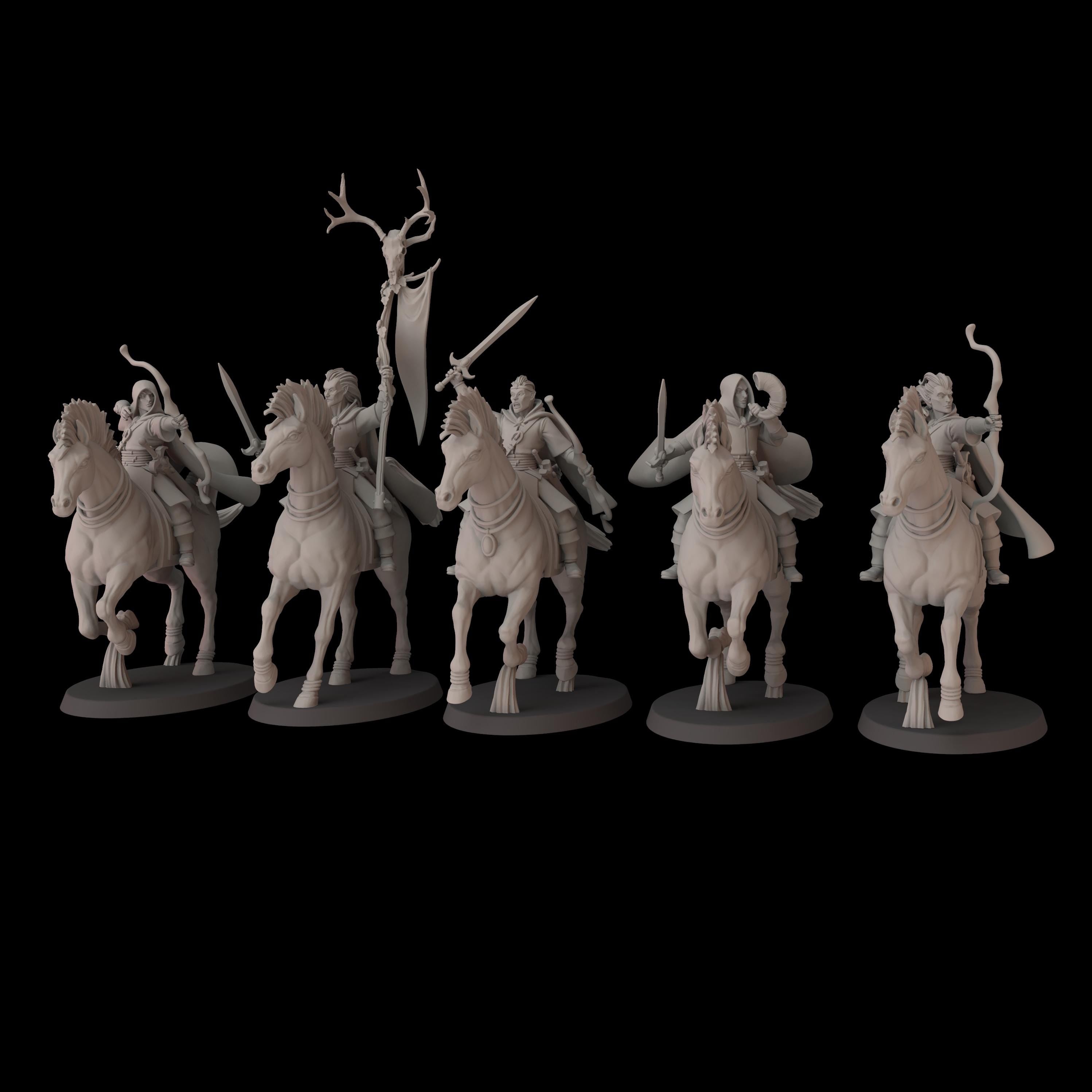 Elven archers on steed - 12k by fantasycultminiatures
