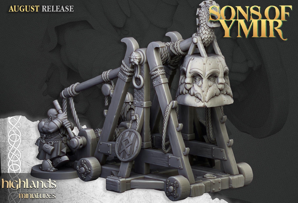 Dwarf Old Siege Engines - in 12k- by Highlands Miniatures