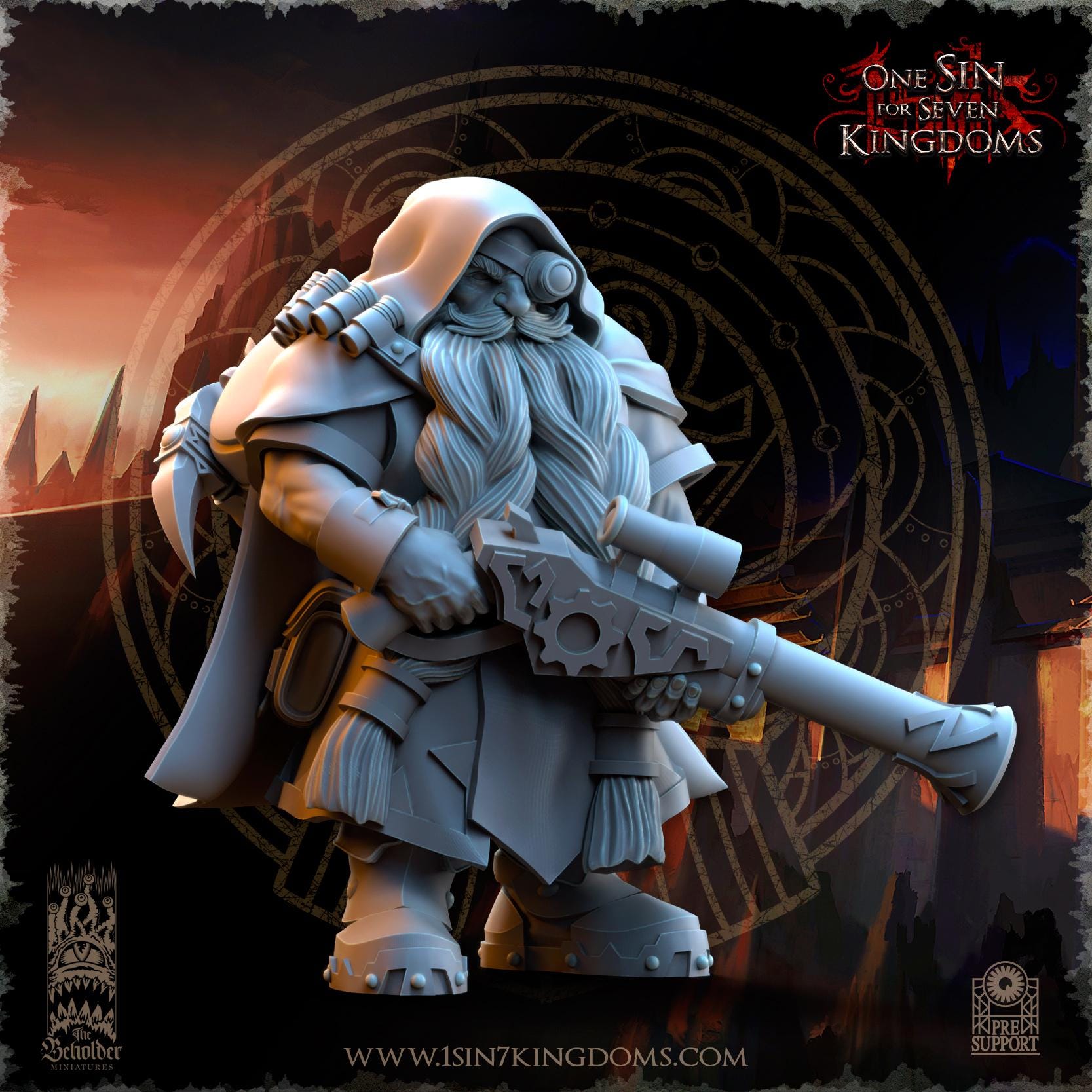 Dwarven Kingdoms War Engineers - in 12k- by TheBeholderMiniatures