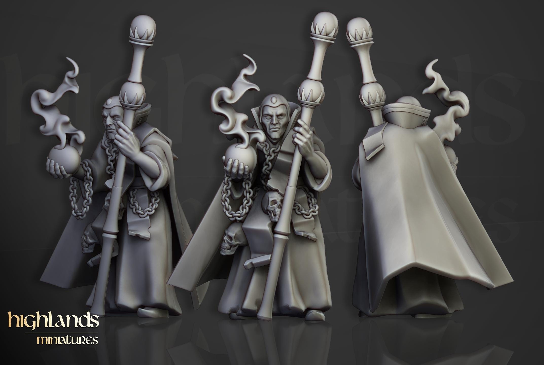 Houses of Magic - Wizards of the Empire of Sun - 8 models - in 12k- by Highlands Miniatures