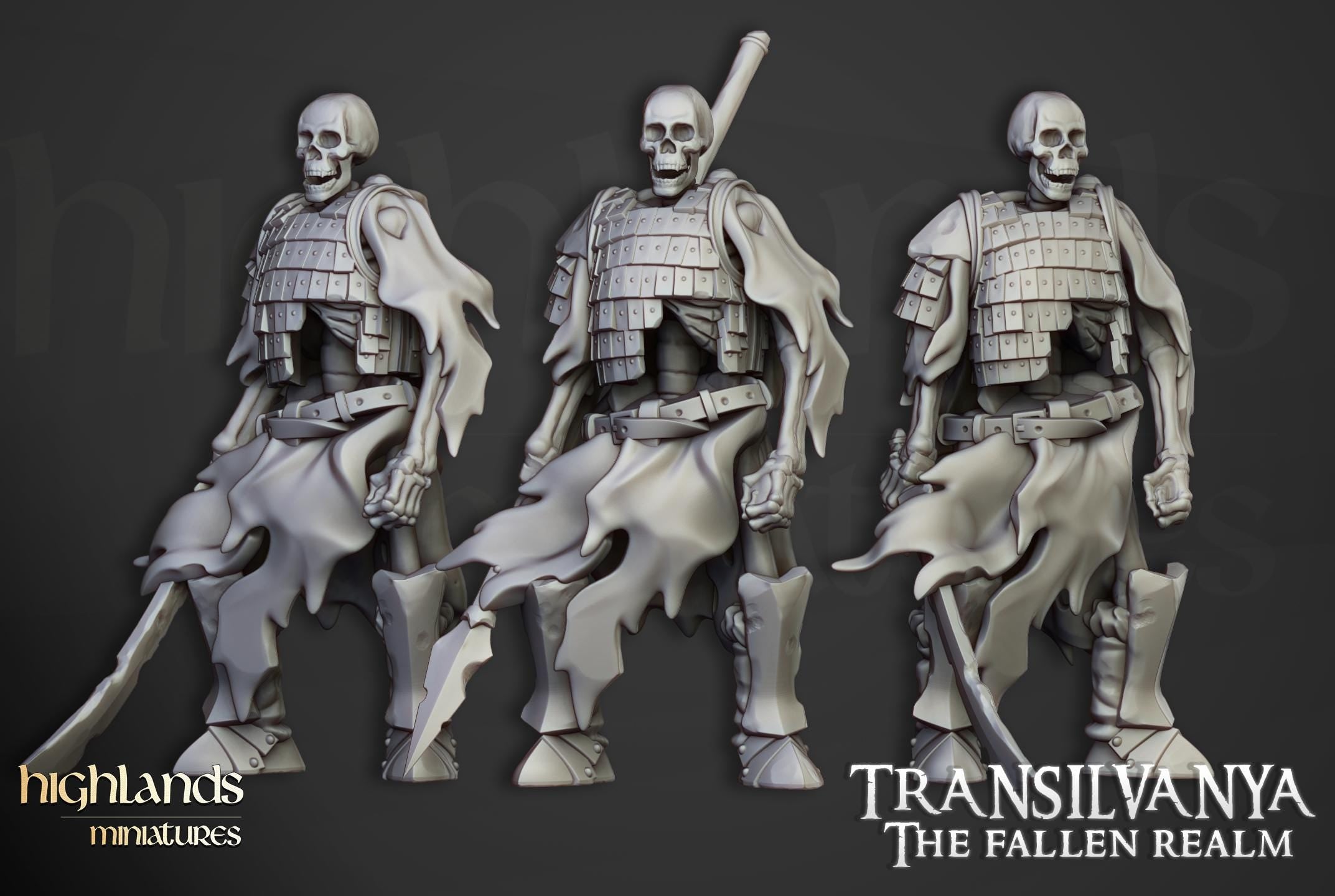 Skeleton Boyar Guard  - in 12k- by Highlands Miniatures