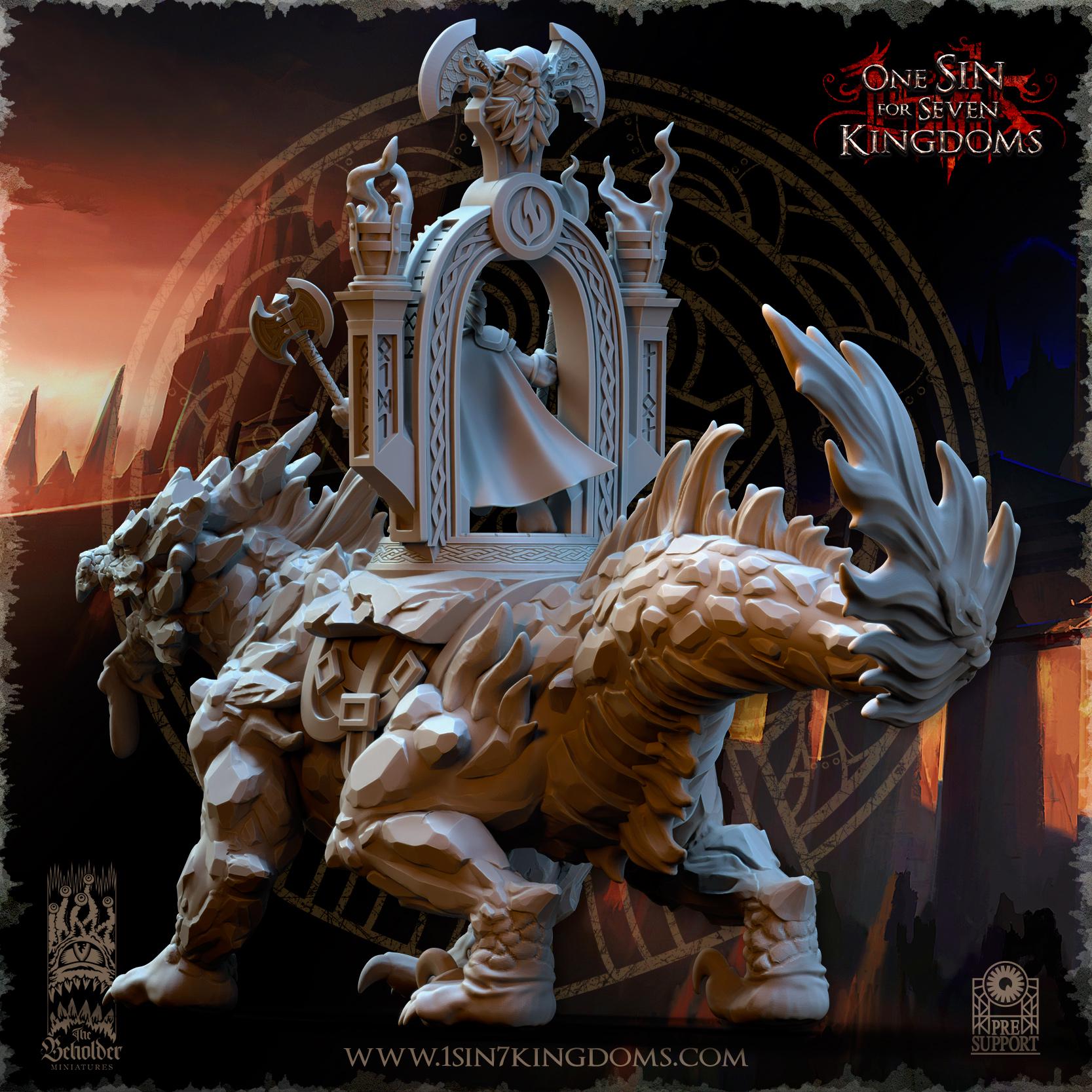 Dwarven Kingdoms Volcanic Beast -  in 12k - by TheBeholderMiniatures