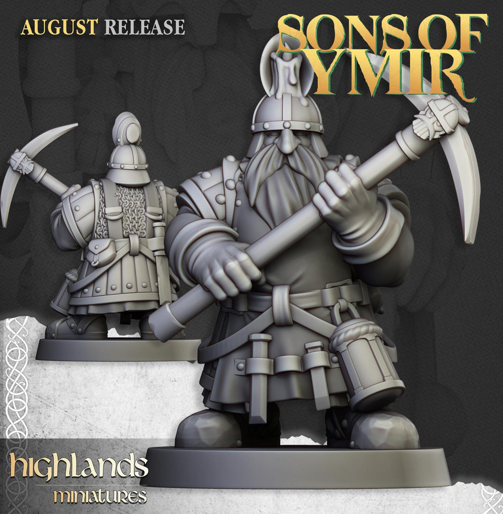 Dwarfs Miners Unit - in 12k- by Highlands Miniatures