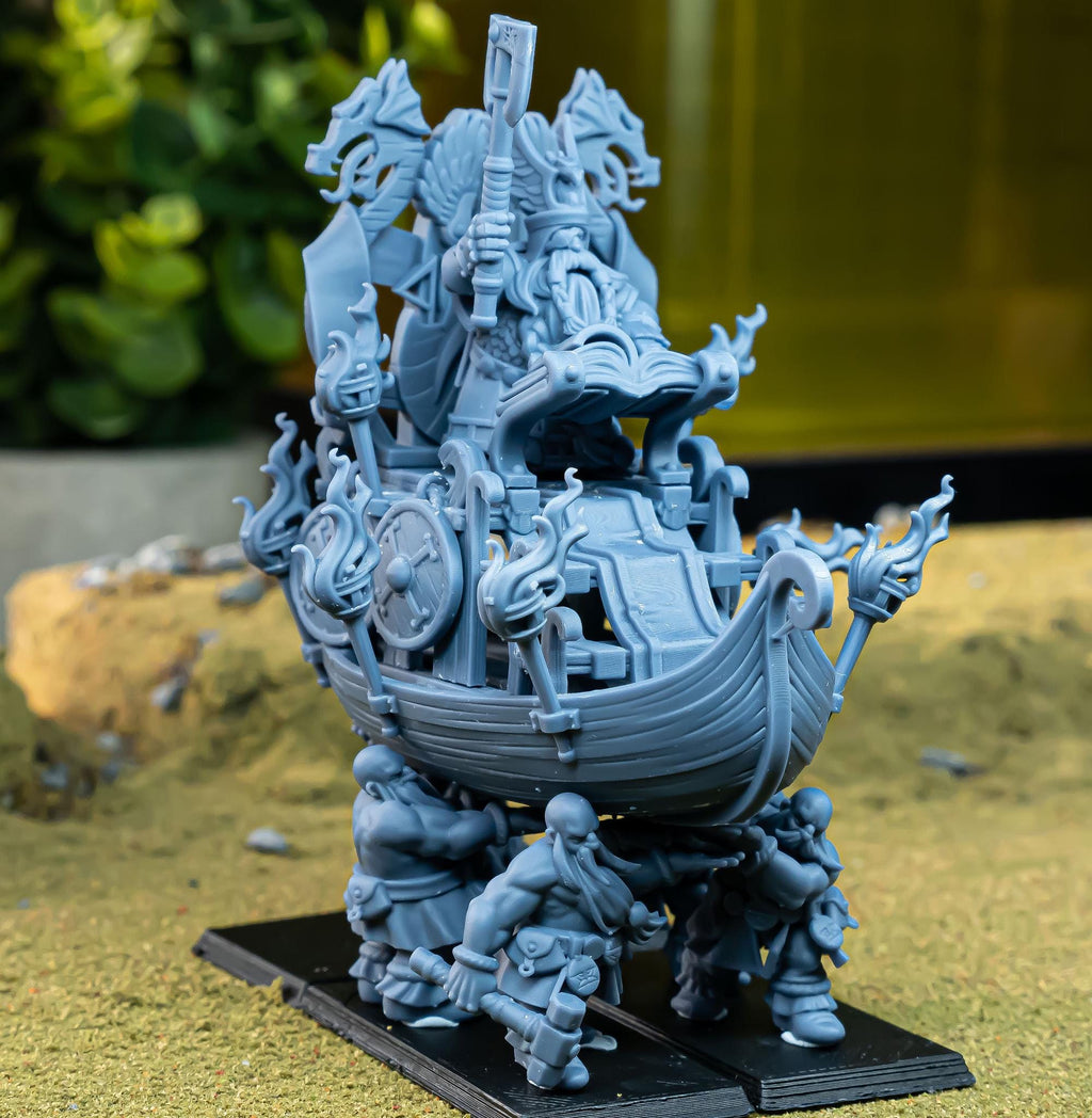 Dwarf King on Throne - in 12k- by Highlands Miniatures
