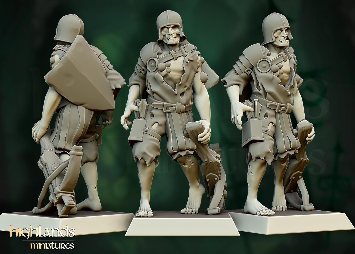 Zombie Warriors  - in 12k- by Highlands Miniatures
