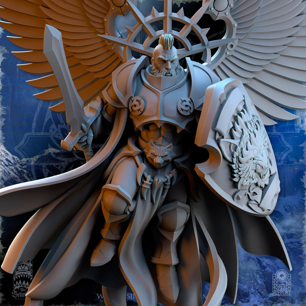 Lord Himneskur, Stormwolves Great Commander in 12k by TheBeholderMiniatures