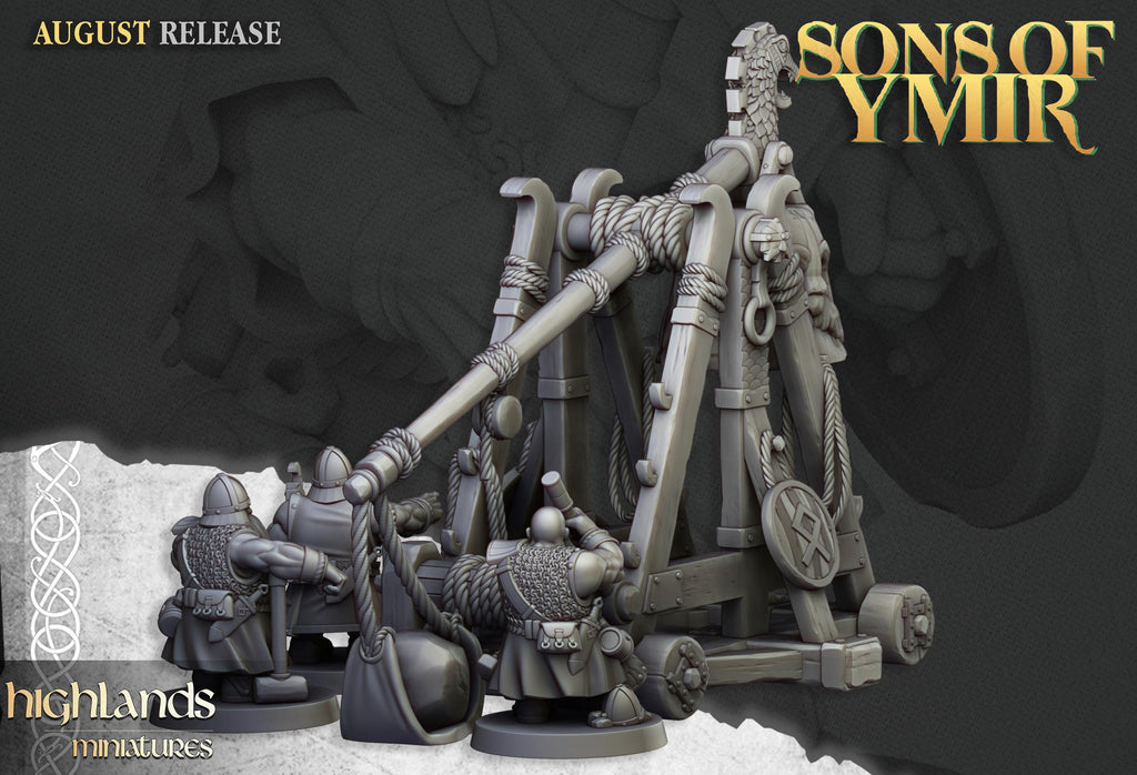 Dwarf Old Siege Engines - in 12k- by Highlands Miniatures