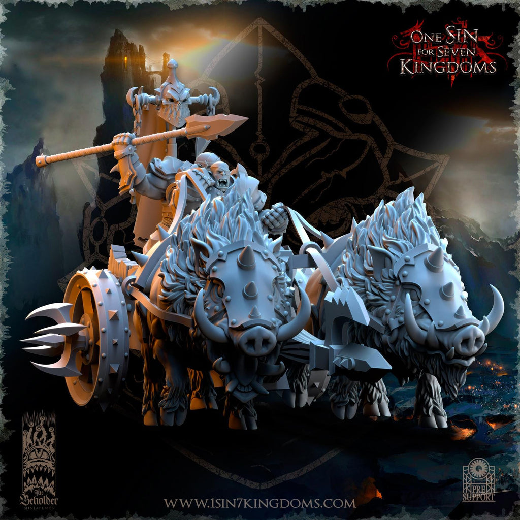 Nestah Orcs Beast Chariots  - in 12k- by TheBeholderMiniatures