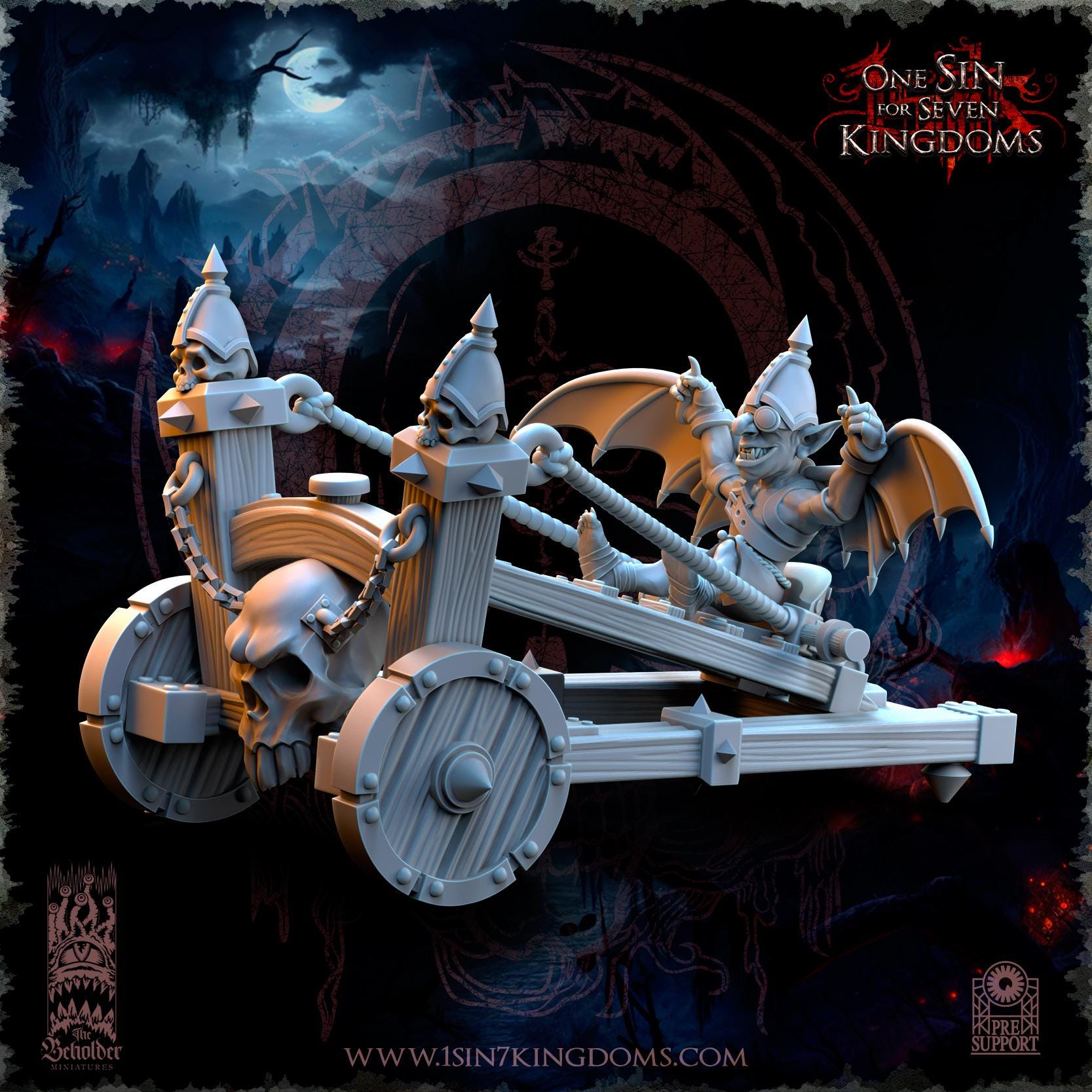 The Black Horde Goblins Slingshot of Doom- in 12k by TheBeholderMiniatures