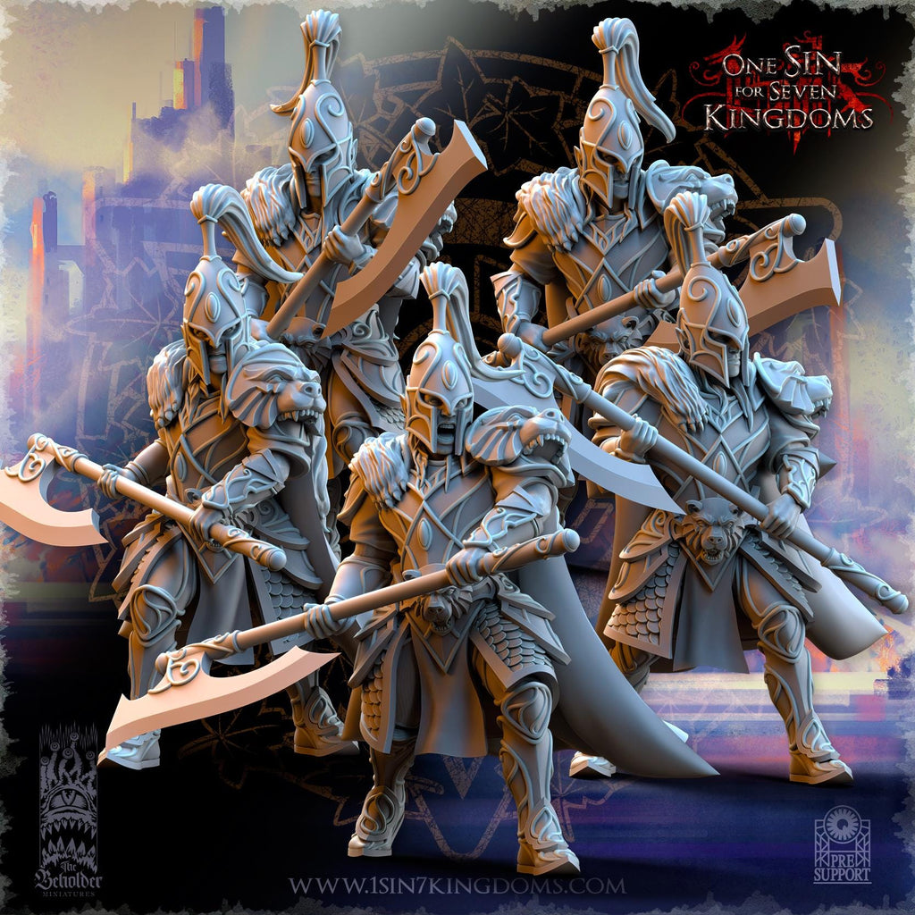 Silvermoor Elves Bear Guardians - in 12k- by TheBeholderMiniatures