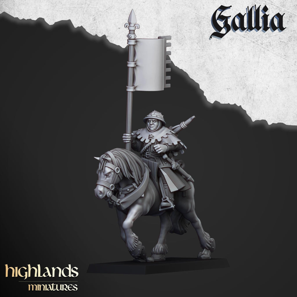 Mounted Men at Arms - in 12k- by Highlands Miniatures