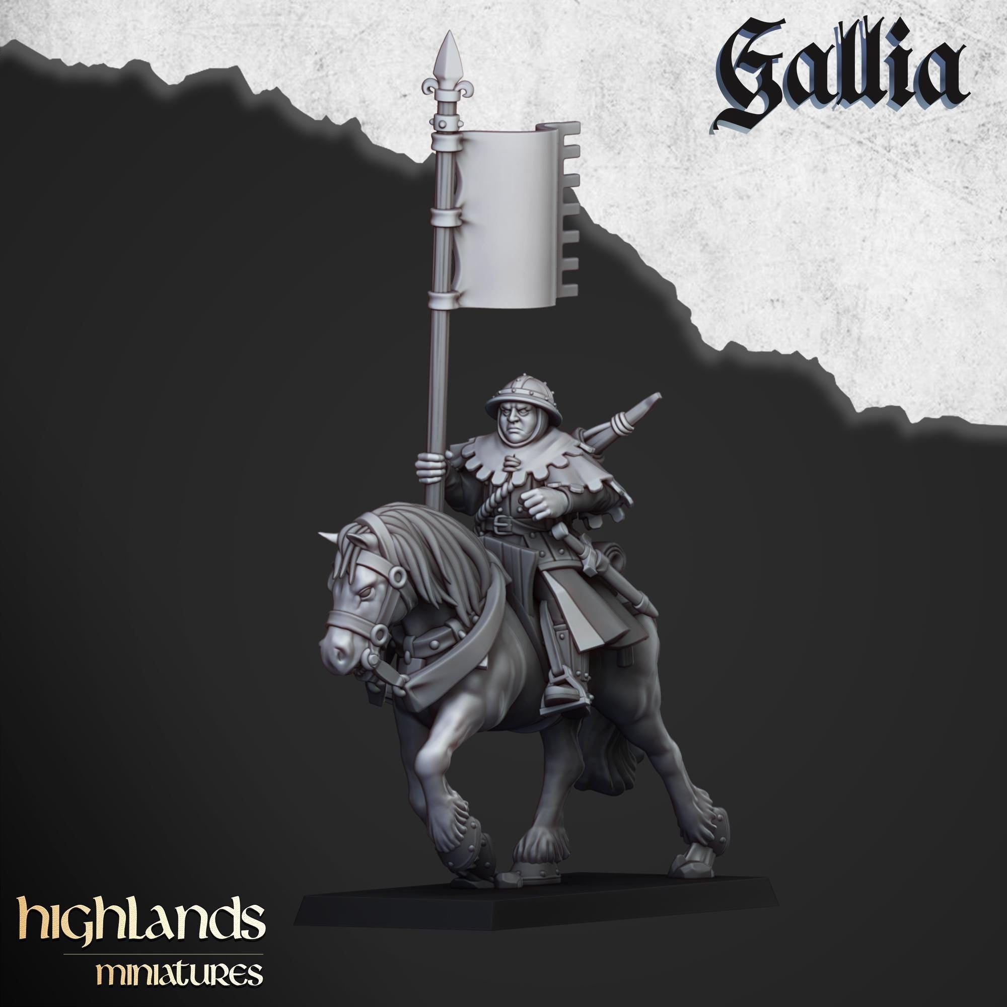 Mounted Men at Arms - in 12k- by Highlands Miniatures
