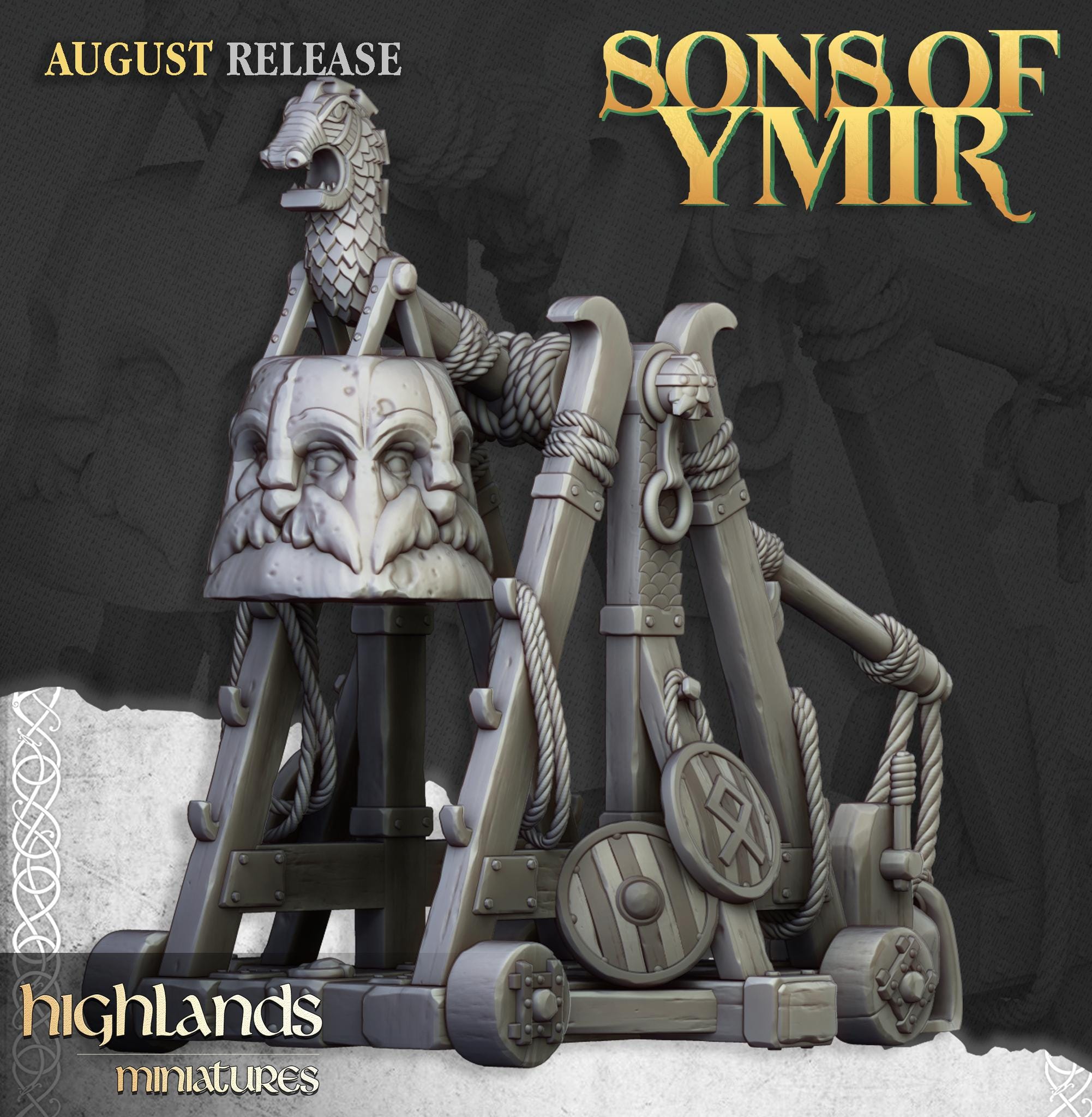 Dwarf Old Siege Engines - in 12k- by Highlands Miniatures