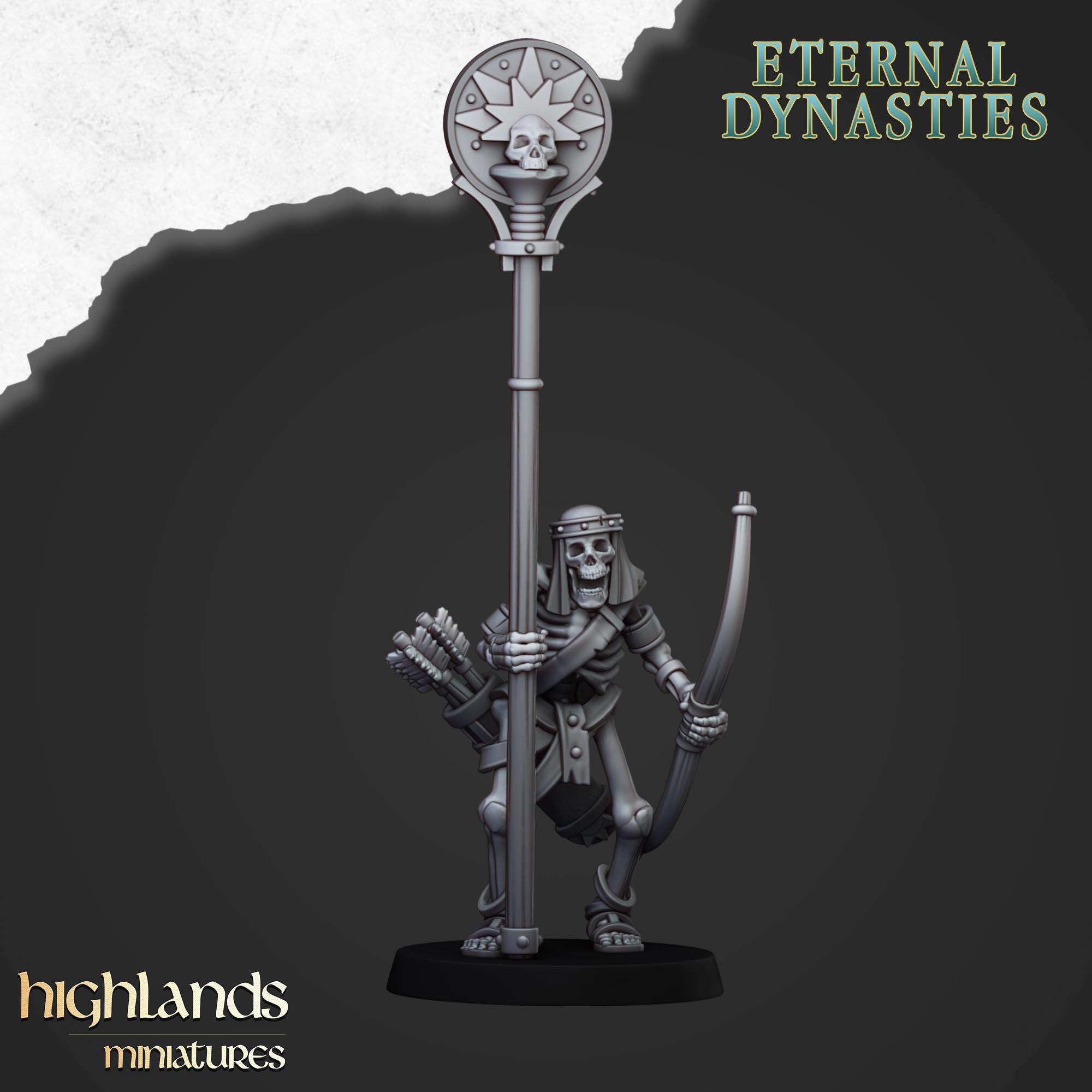 Ancient Skeletons with Bows - in 12k- by Highlands Miniatures