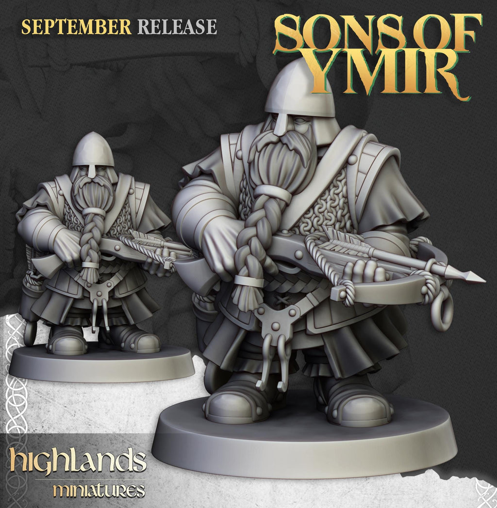 Dwarf Crossbowmen Unit - in 12k- by Highlands Miniatures