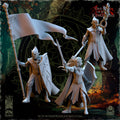 Evergreen Elves Forest Militia Command Group - in 12k by TheBeholderMiniatures