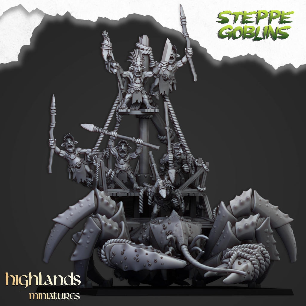 Mounted Coast Goblins on Giant Crab - in 12k- by Highlands Miniatures