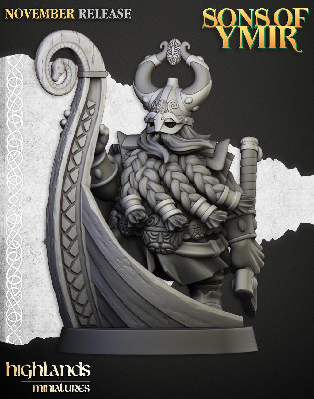 Dwarf Sea Lord - in 12k- by Highlands Miniatures