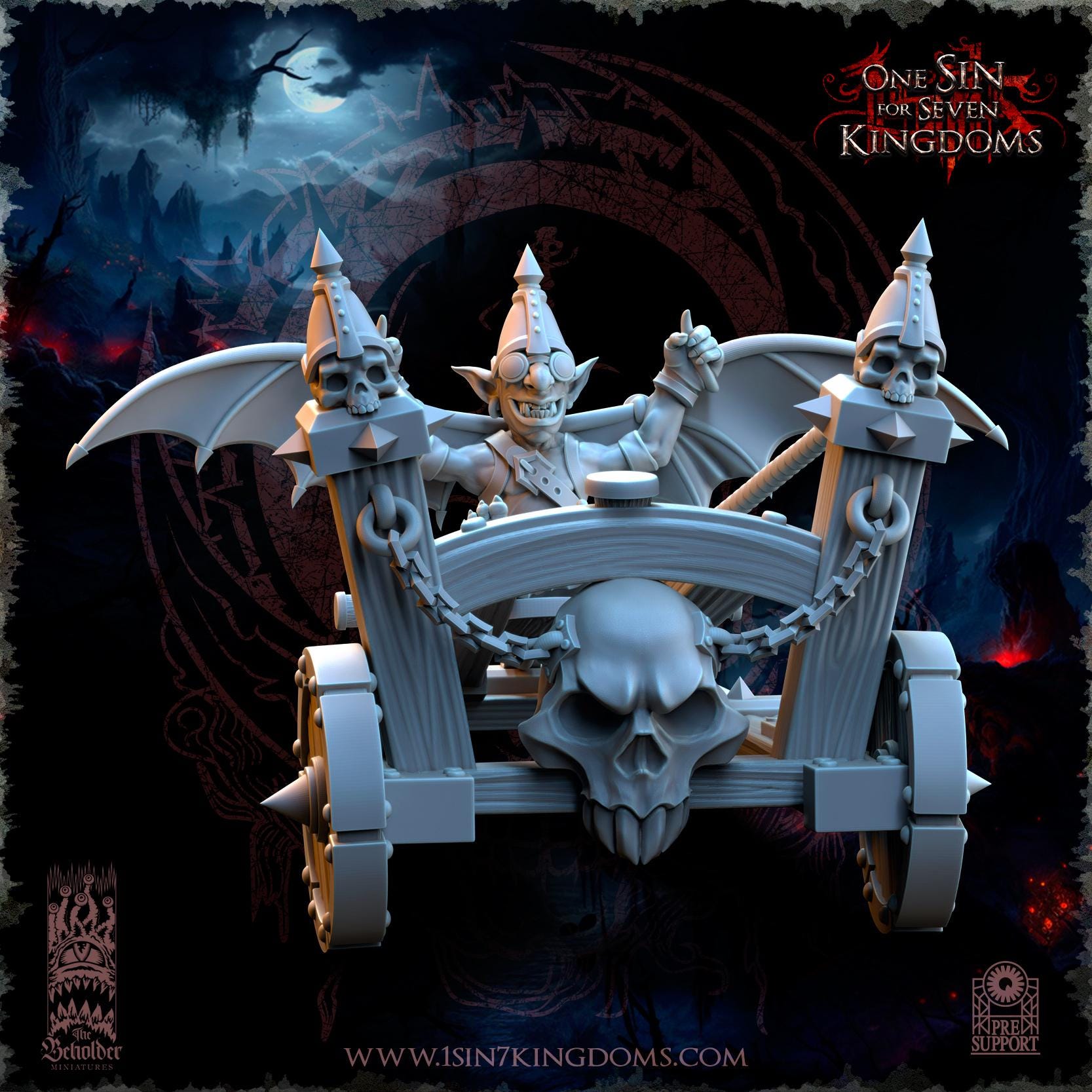 The Black Horde Goblins Slingshot of Doom- in 12k by TheBeholderMiniatures