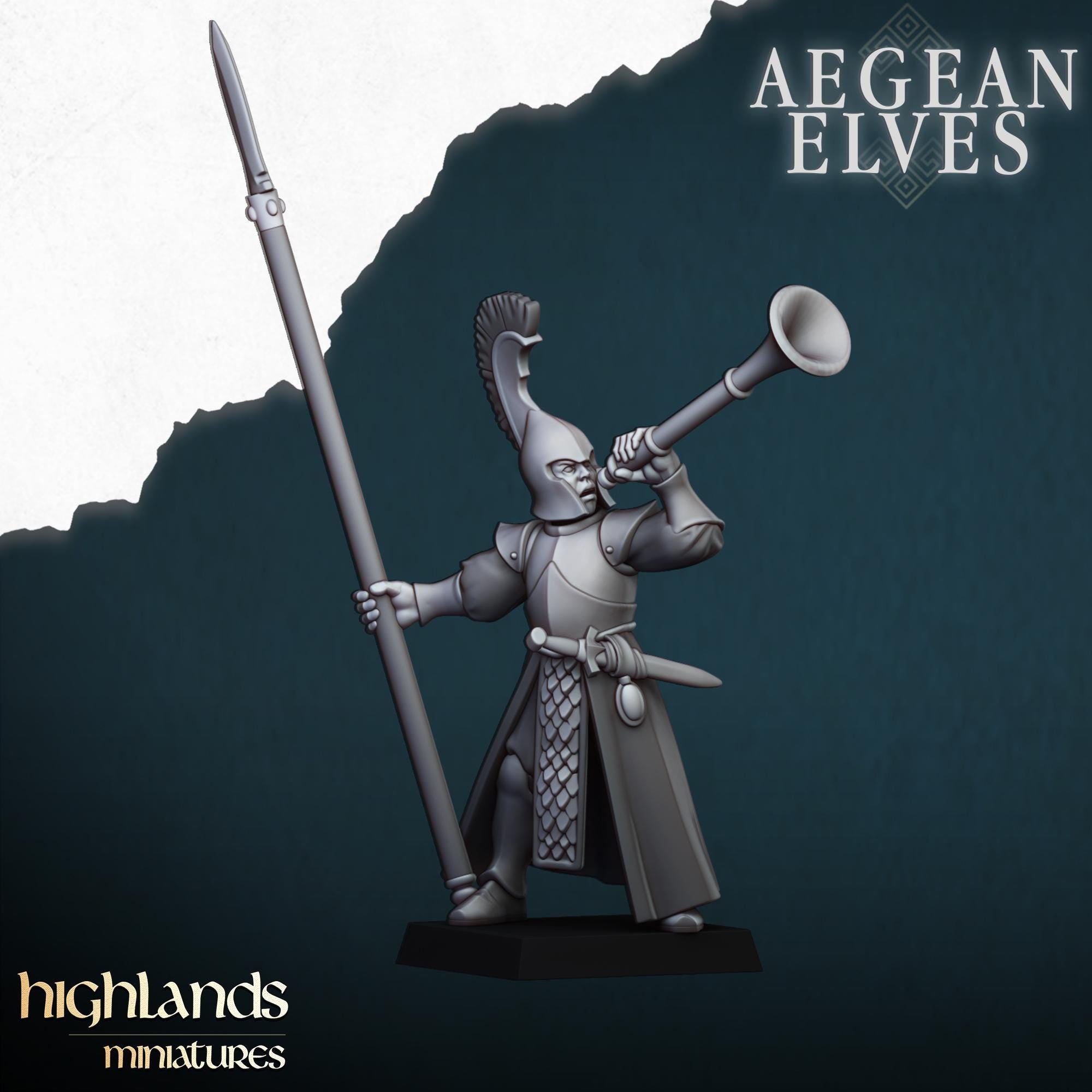 Aegean Elves Spearmen  - in 12k- by Highlands Miniatures