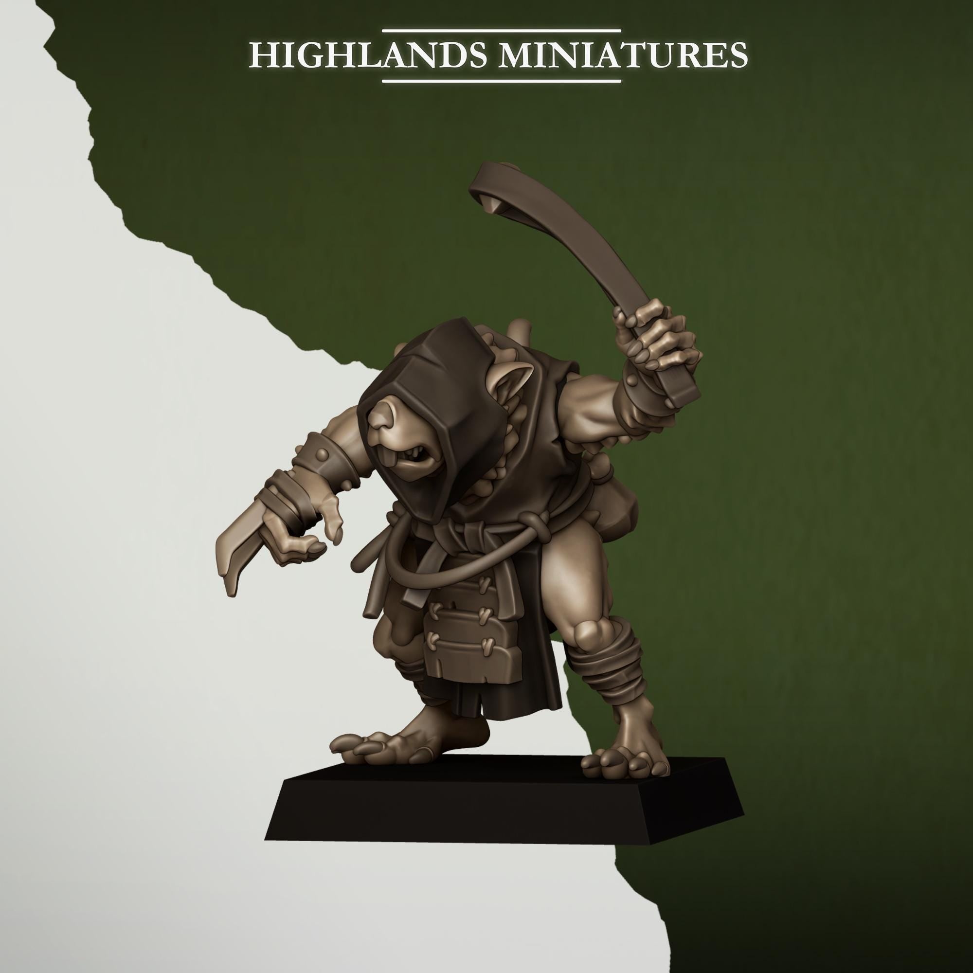 Sewer Vermin Thugs  - in 12k- by Highlands Miniatures