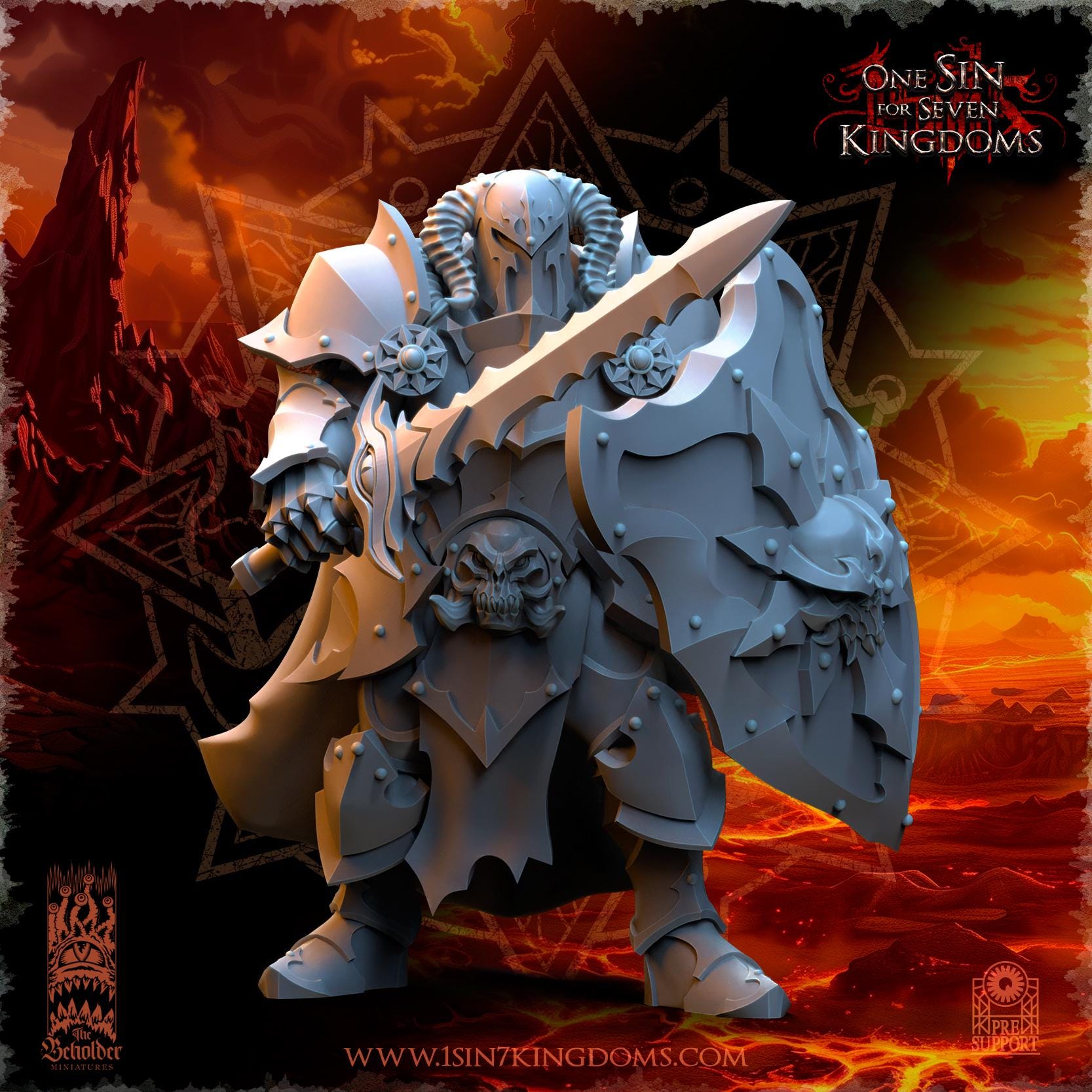 Realms of Mayhem Warriors with Swords - in 12k- by TheBeholderMiniatures
