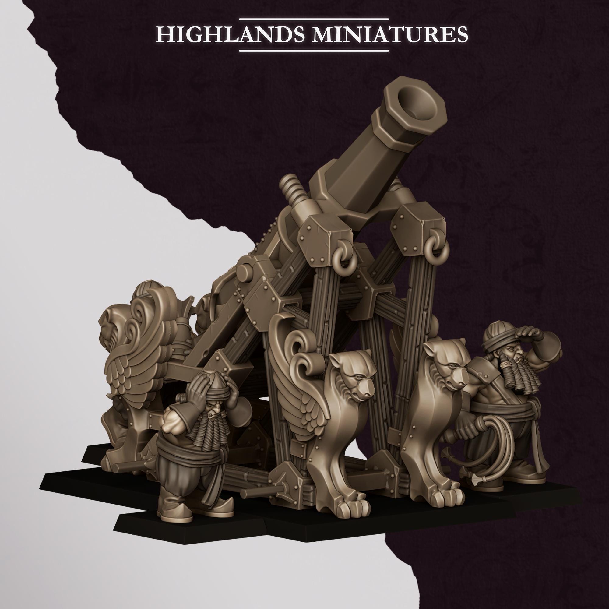 Sons of Marduk Mortar and Rocket   - in 12k- by Highlands Miniatures