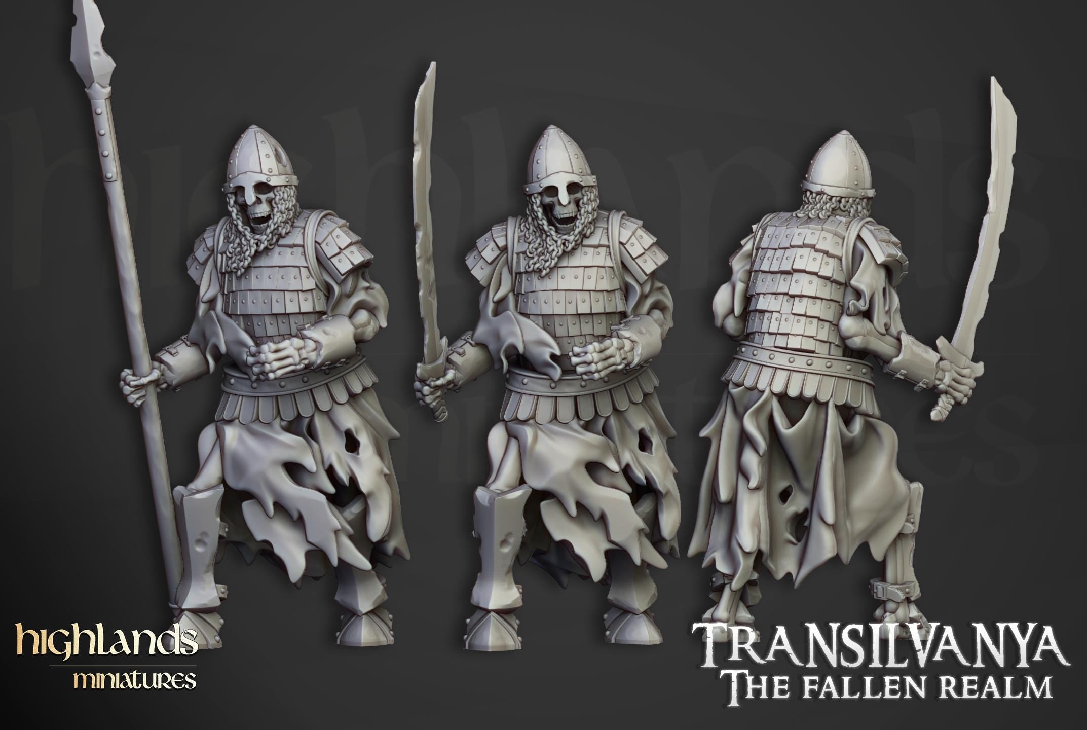 Skeleton Boyar Guard  - in 12k- by Highlands Miniatures