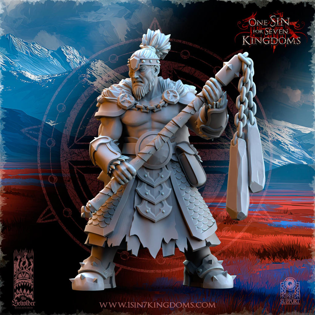 Astarii Dynasty Mountains Tribes Command Group - in 12k- by TheBeholderMiniatures