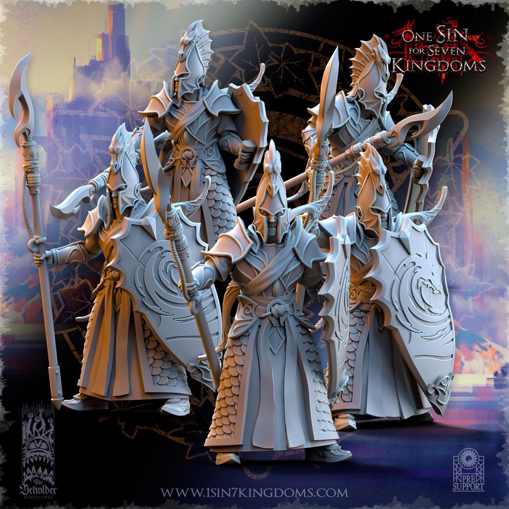 Silvermoor Elves Ilithien Coastland Militia - in 12k by TheBeholderMiniatures