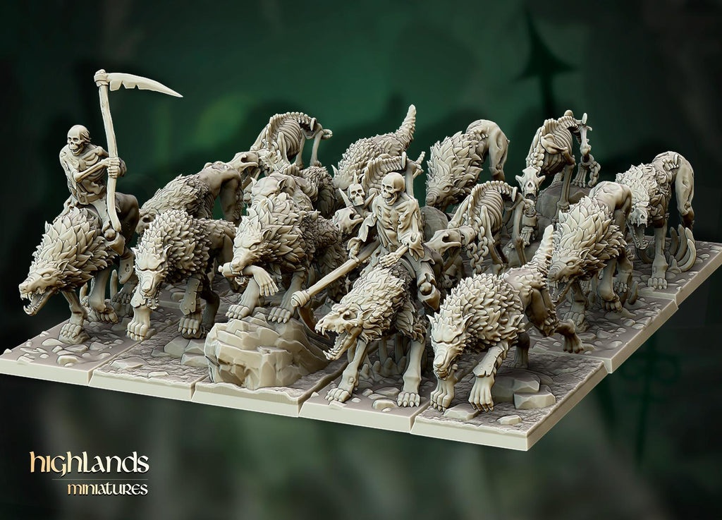 Direwolves Unit - 14 models - in 12k- by Highlands Miniatures