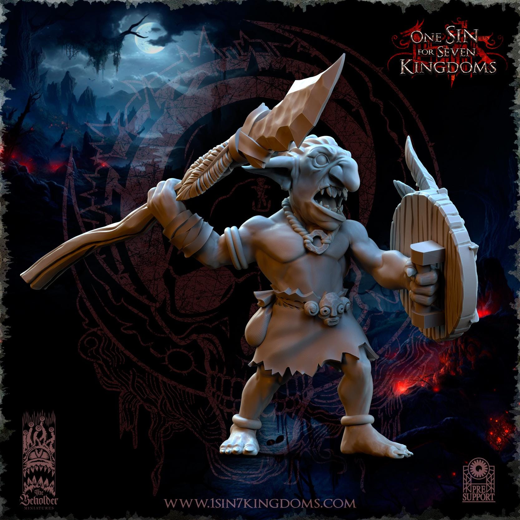 The Black Horde Goblins Jungle Warriors - 12k by TheBeholderMiniatures