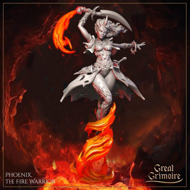 Phoenix the Fire Warrior - in 12k - by Great Grimoire