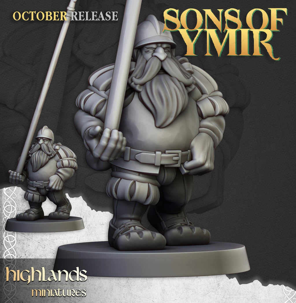 Dwarf Pikemen Unit  - in 12k- by Highlands Miniatures